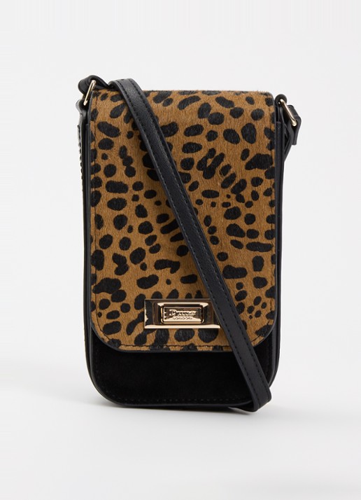 Dune London Dinkydiscreet crossbodytas - voorkant diepzwart