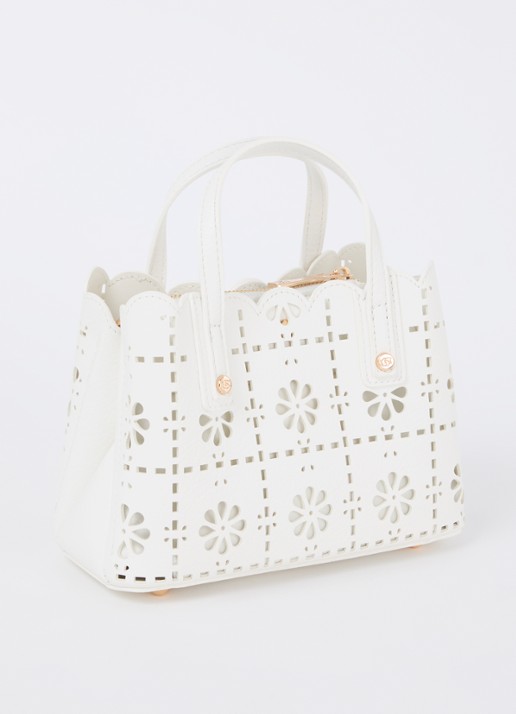 Dune London Dinkydorry handtas met afneembare schouderriem - achterkant 4 wit