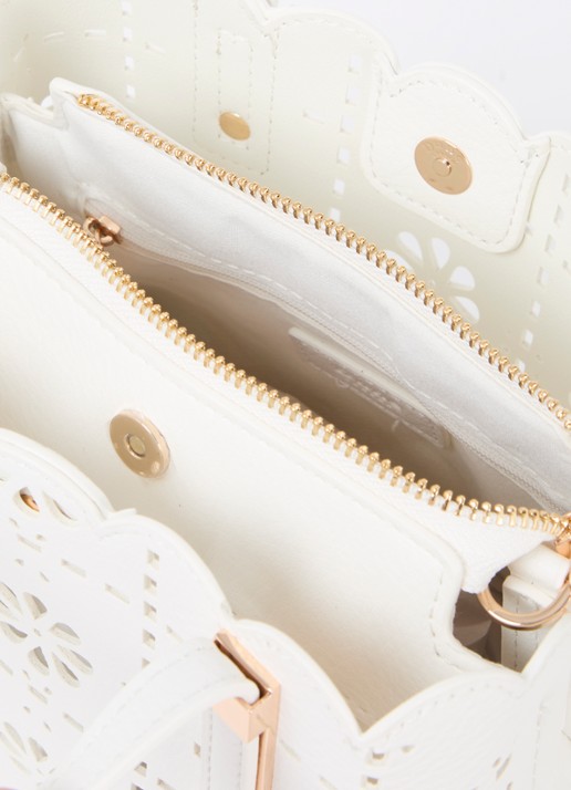Dune London Dinkydorry handtas met afneembare schouderriem - detail 2 wit
