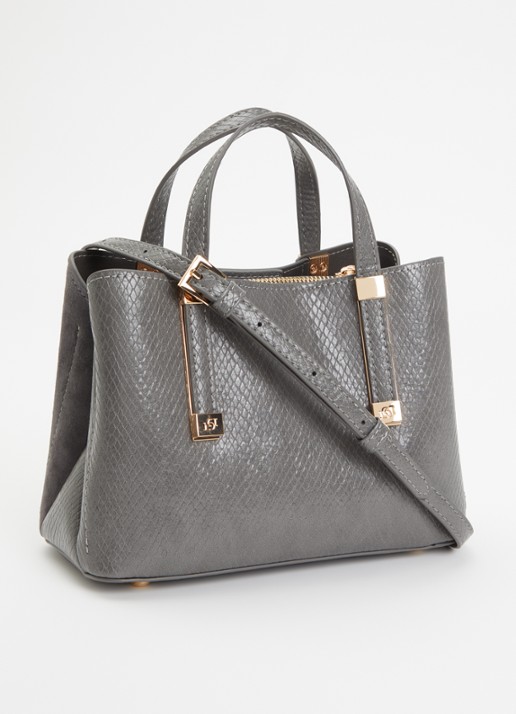 Dune London Dinkydorry handtas met afneembare schouderriem - achterkant 4 donkergrijs