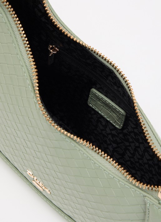 Dune London Direction schoudertas met kettingdetail - detail lindegroen