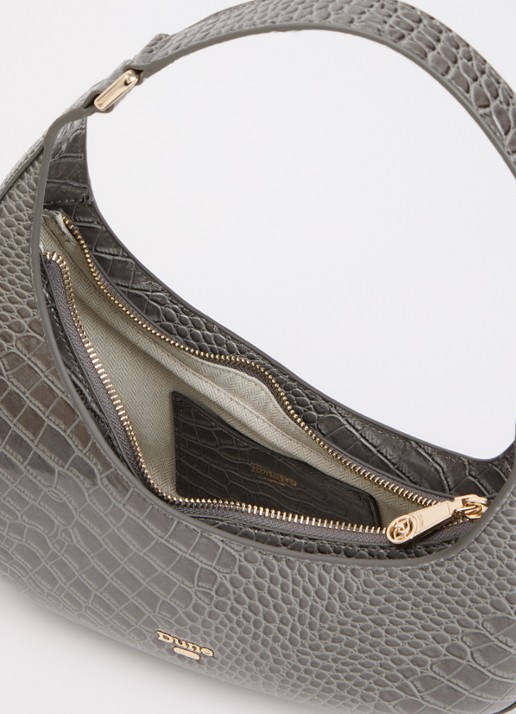 Dune London Disarming schoudertas met crocostructuur - detail 2 grijs