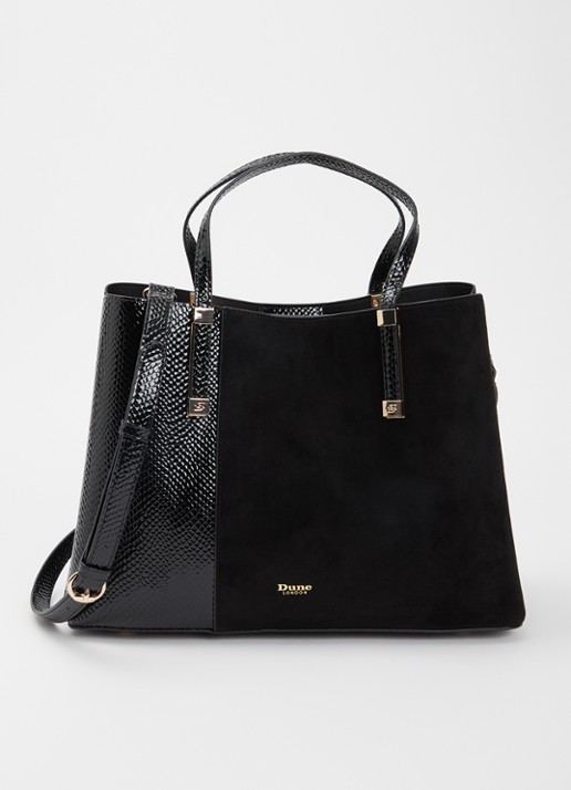 Dune London Dorry schoudertas met afneembare schouderriem - voorkant 5 zwart