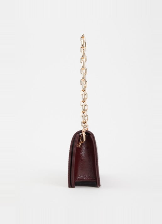 Dune London East To West Long clutch met crocostructuur - detail 3 bordeauxrood