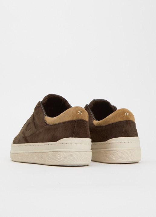 Dune London Eden sneaker  - achterkant 5 donkerbruin