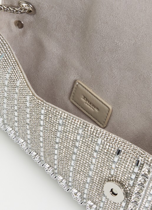 Dune London Elabourate schoudertas met strass  - detail 3 zilver