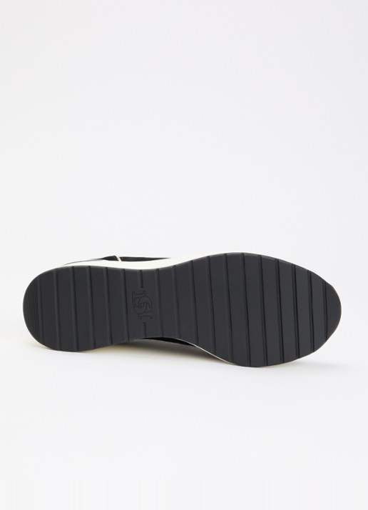 Dune London Elarah sneakerwedge van leer - detail 5 zwart