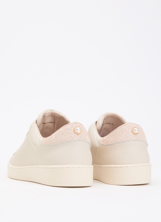 Dune London Emba sneaker  - achterkant 2 creme