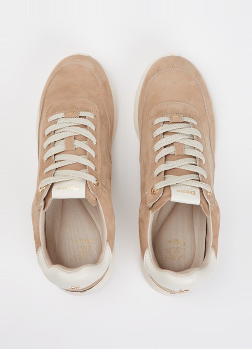 Dune London Entitle sneaker van suède - detail 2 beige