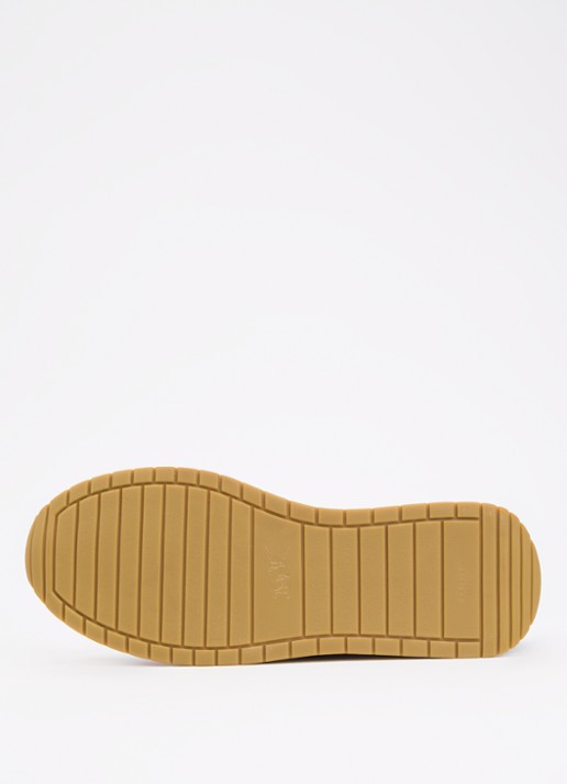 Dune London Ettah sneaker van leer met logo - detail 4 aubergine