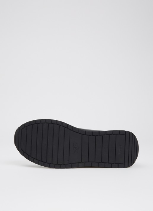 Dune London Ettah sneaker van leer met logo - detail 4 zwart