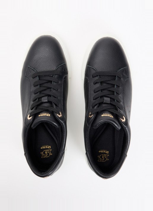 Dune London Evienne sneaker met plateauzool - detail 4 zwart