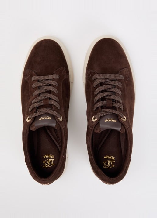 Dune London Evienne sneaker met plateauzool - detail 4 bruin