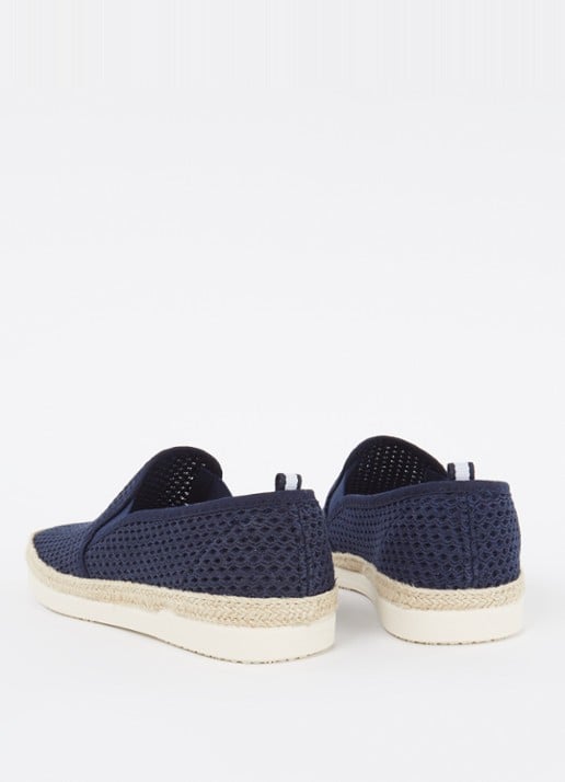 Dune London Fisherr slip-on van canvas - detail 3 donkerblauw