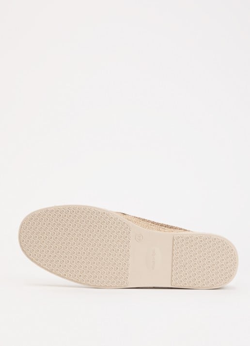 Dune London Fishers espadrilles met gebreid bovenwerk - detail 4 taupe