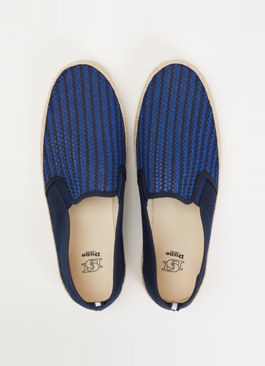 Dune London Fishing espadrilles met gebreid bovenwerk - detail 4 donkerblauw