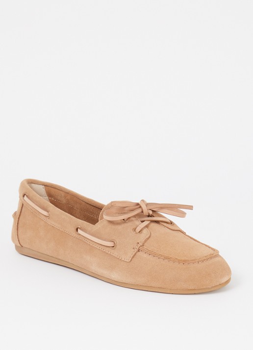 Dune London Gala bootschoen van leer - voorkant 4 beige