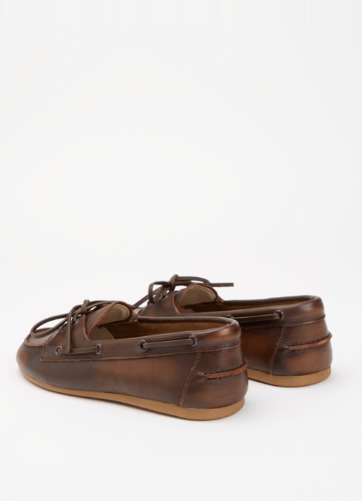 Dune London Gala bootschoen van leer - achterkant 5 bruin