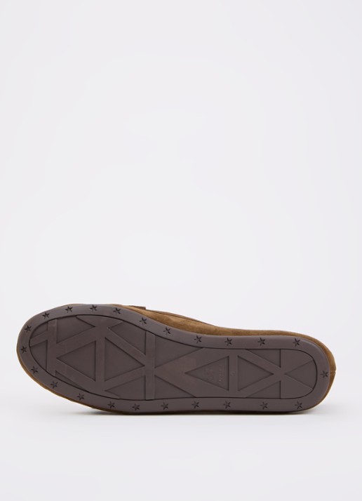 Dune London Geen mocassin van leer met franjes - detail 5 bruin