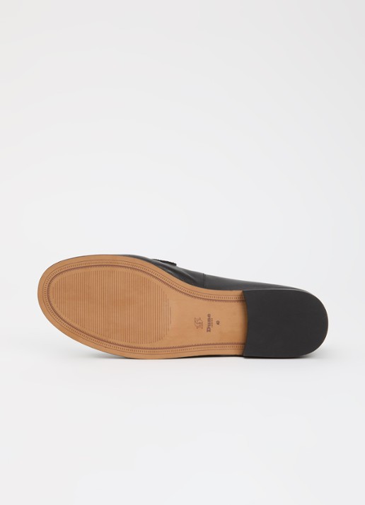 Dune London Giavonni loafer van leer - detail 4 zwart