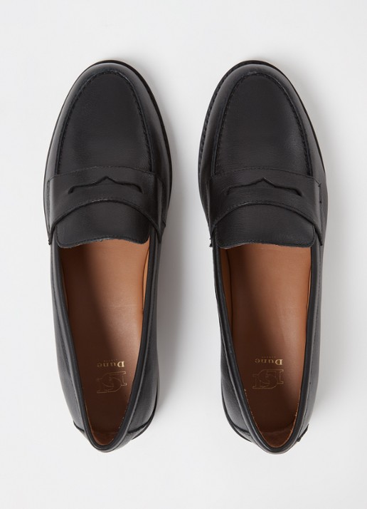 Dune London Ginelli loafer van leer  - detail 2 zwart