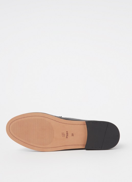 Dune London Ginelli loafer van leer  - detail 3 zwart