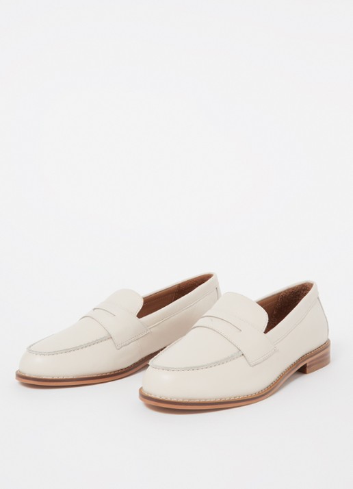 Dune London Ginelli loafer van leer  - detail 3 creme