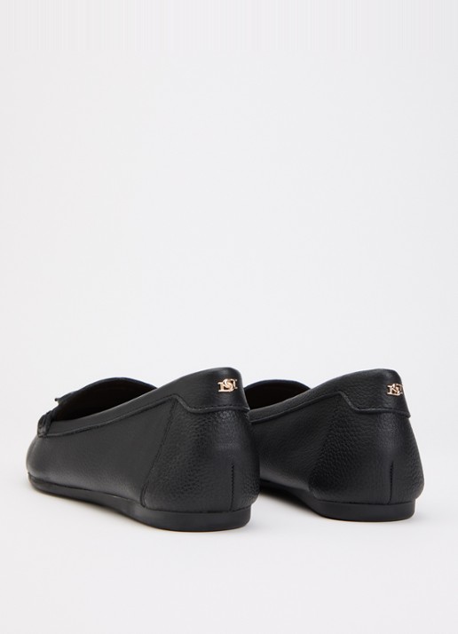 Dune London Girella mocassin van leer met strikdetail - achterkant 4 zwart