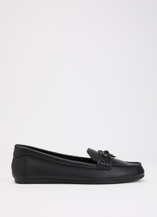 Dune London Girella mocassin van leer met strikdetail