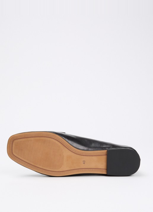 Dune London Glances loafer van leer - detail 3 zwart