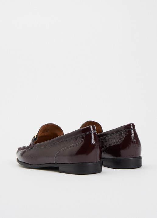 Dune London Glena loafer - achterkant bordeauxrood