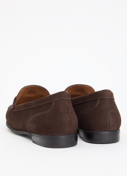 Dune London Glena loafer - achterkant 4 donkerbruin