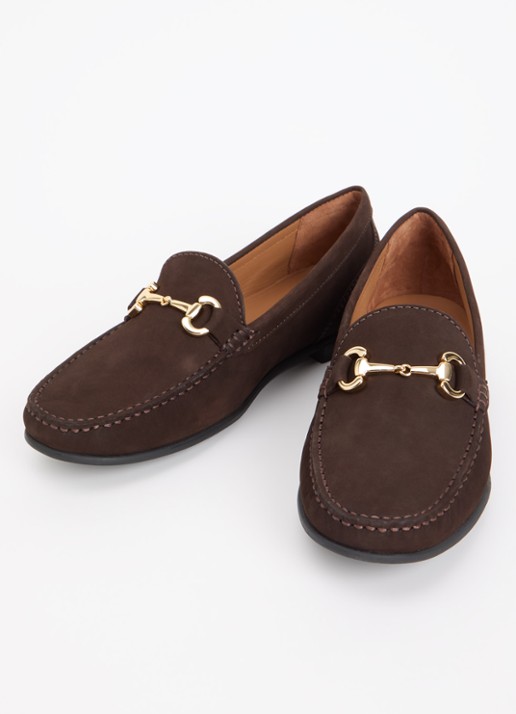 Dune London Glena loafer - detail donkerbruin