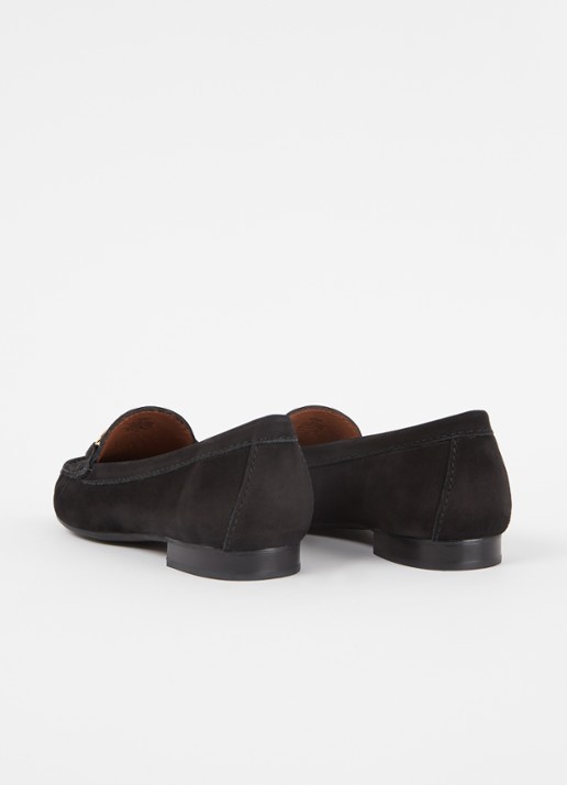 Dune London Glenniee loafer van suède - achterkant 2 zwart
