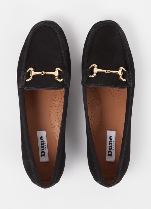 Dune London Glenniee loafer van suède - detail 4 zwart