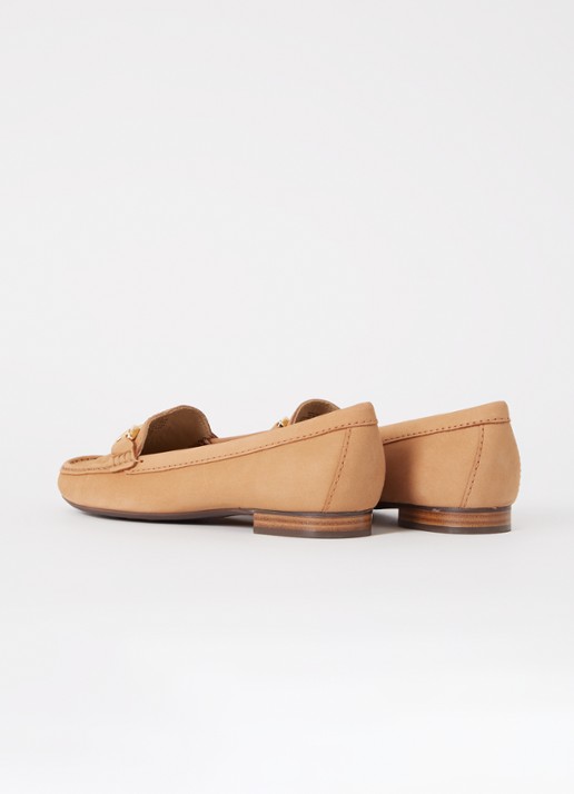 Dune London Glenniee loafer van suède - achterkant 5 camel