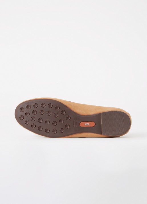Dune London Glenniee loafer van suède - detail 3 camel