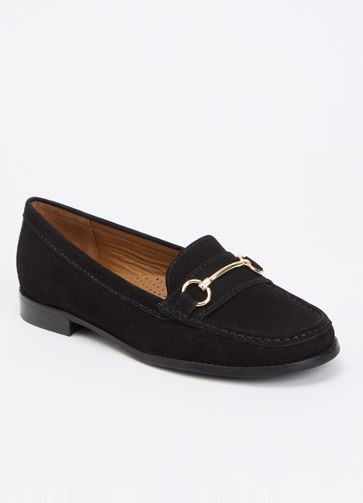 Dune London Glenny loafer van leer - voorkant 4 zwart