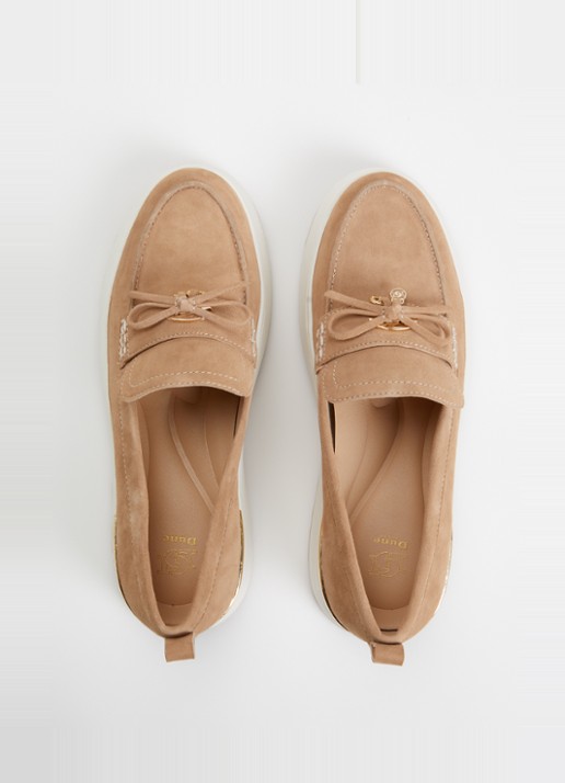 Dune London Glide loafer van leer - detail 4 beige