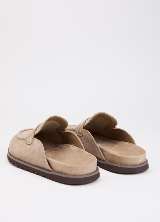 Dune London Goldens clog - achterkant beige