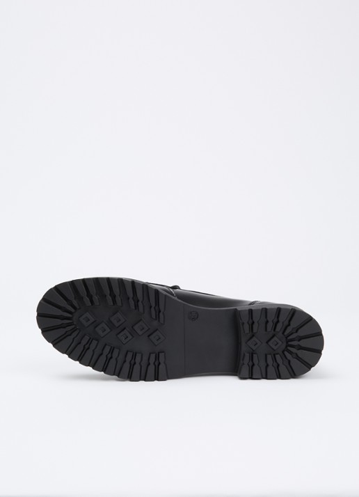Dune London Gracelyn loafer van leer  - detail 5 zwart