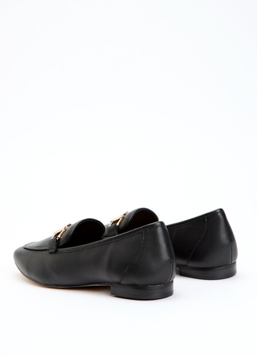 Dune London Grained loafer - achterkant 4 zwart