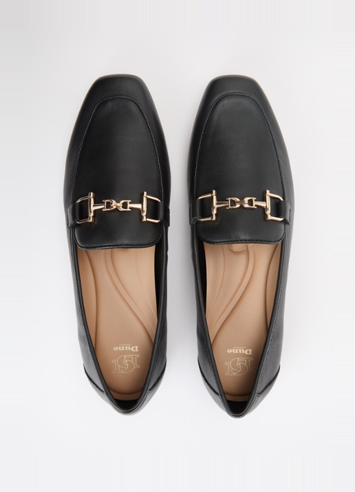 Dune London Grained loafer - detail 2 zwart
