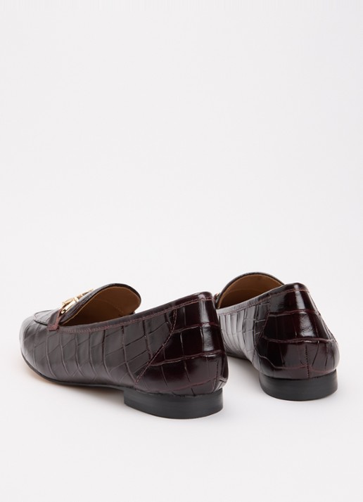 Dune London Grained loafer - achterkant 5 bordeauxrood