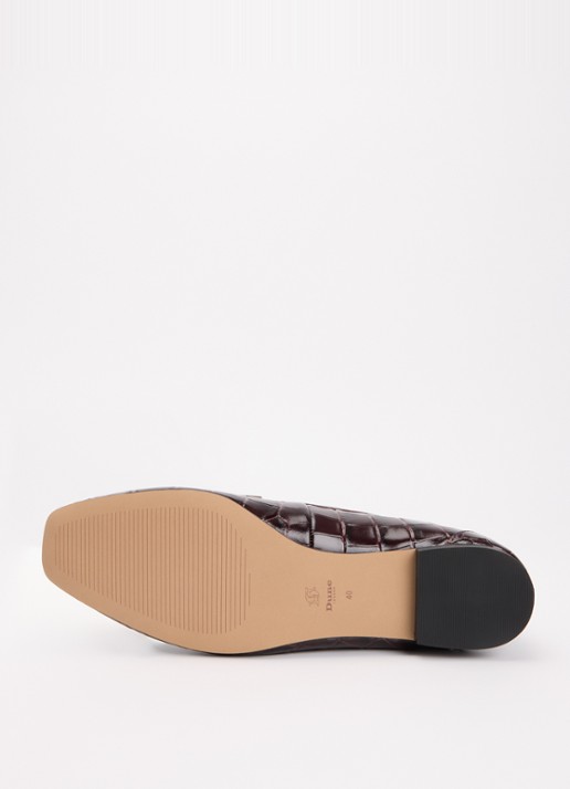 Dune London Grained loafer - detail 4 bordeauxrood
