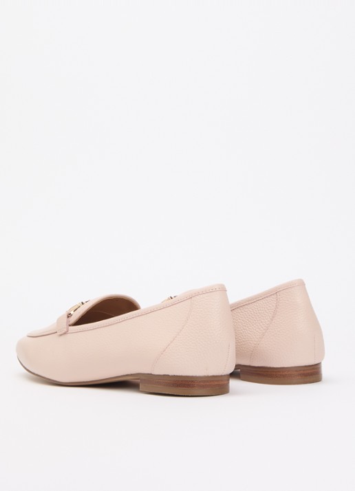 Dune London Grained loafer - achterkant lichtroze