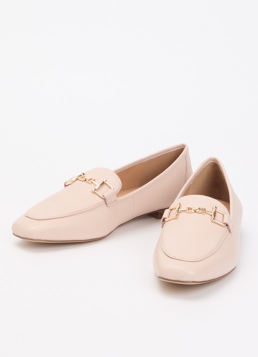 Dune London Grained loafer - detail 3 lichtroze