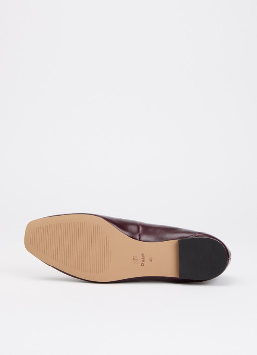Dune London Grained loafer - detail 3 roodbruin