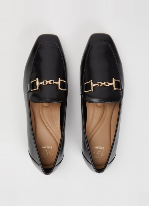 Dune London Grained loafer - detail 2 diepzwart