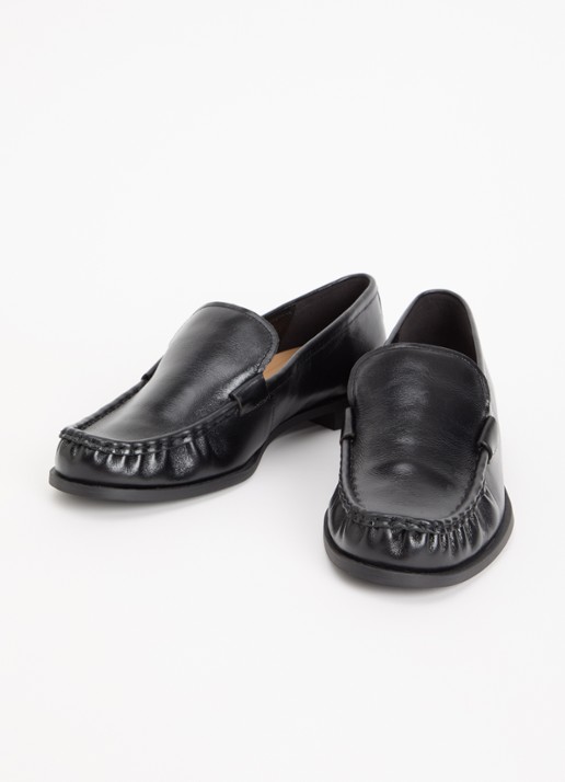 Dune London Grates loafer van leer - detail 3 zwart